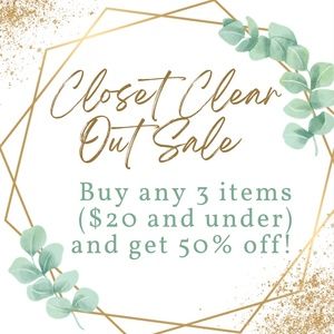 TODAY ONLY - Closet Clear Out Sale
